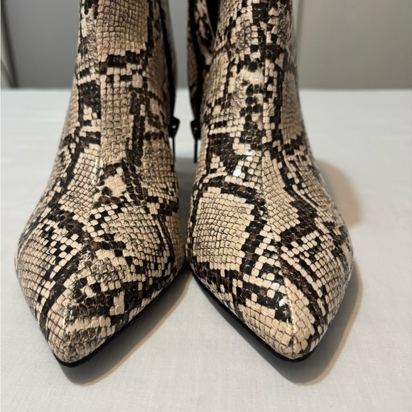 Worthington Shoes - Worthington Black, Beige & Dark brown Snakeskin Patterned Women's Boots Size 10